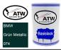 Preview: BMW, Grün Metallic, 074: 500ml Lackdose, von ATW Autoteile West.